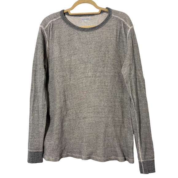 Wallace & Barnes Other - Wallace & Barnes Shirt Mens L Gray Waffle Knit Thermal Marled Long Sleeve Casual